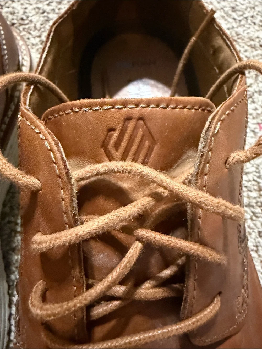 Johnston & Murphy Men's Tan Leather Derby Shoes - Classic Lace-Up size 11.5 EUC